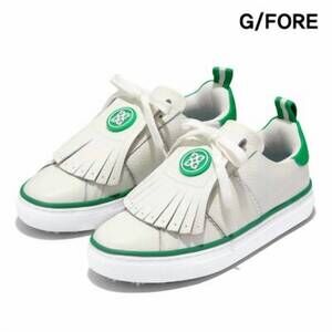 NEW G/FORE women's kiltie disruptor shoe in white green